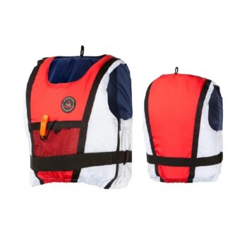 Kamizelka asekuracyjna Regatowa kapok na wodę czerwono-biała