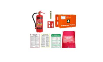 Zestaw dla firm PPOŻ BHP Gaśnica 4 kg Apteczka DIN 13157 Instrukcje