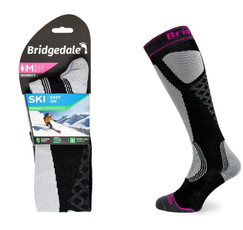 Skarpety Bridgedale SKI EASY ON END LD blk/l,gry M