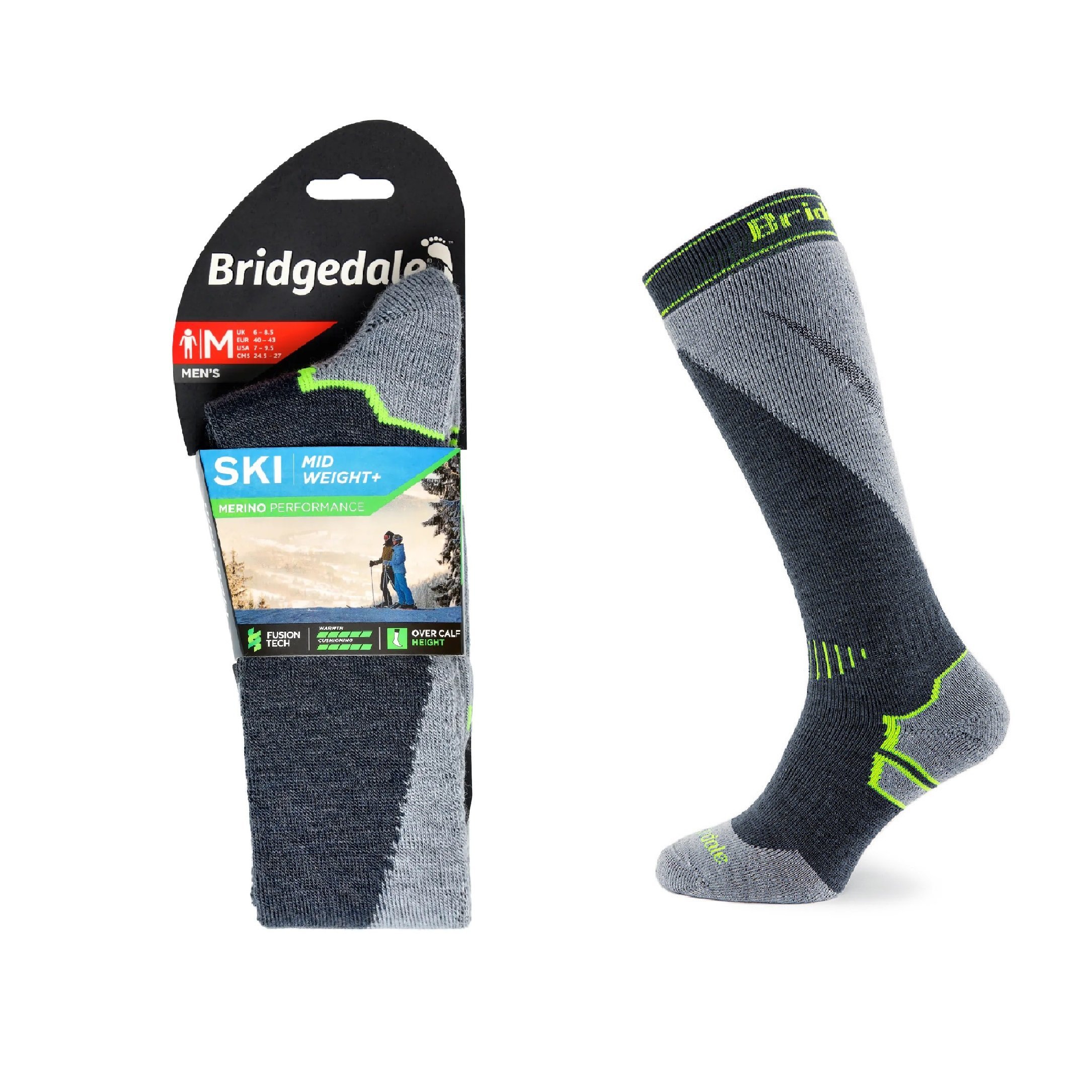 Skarpety Bridgedale SKI MW+ END gunmet/stone M
