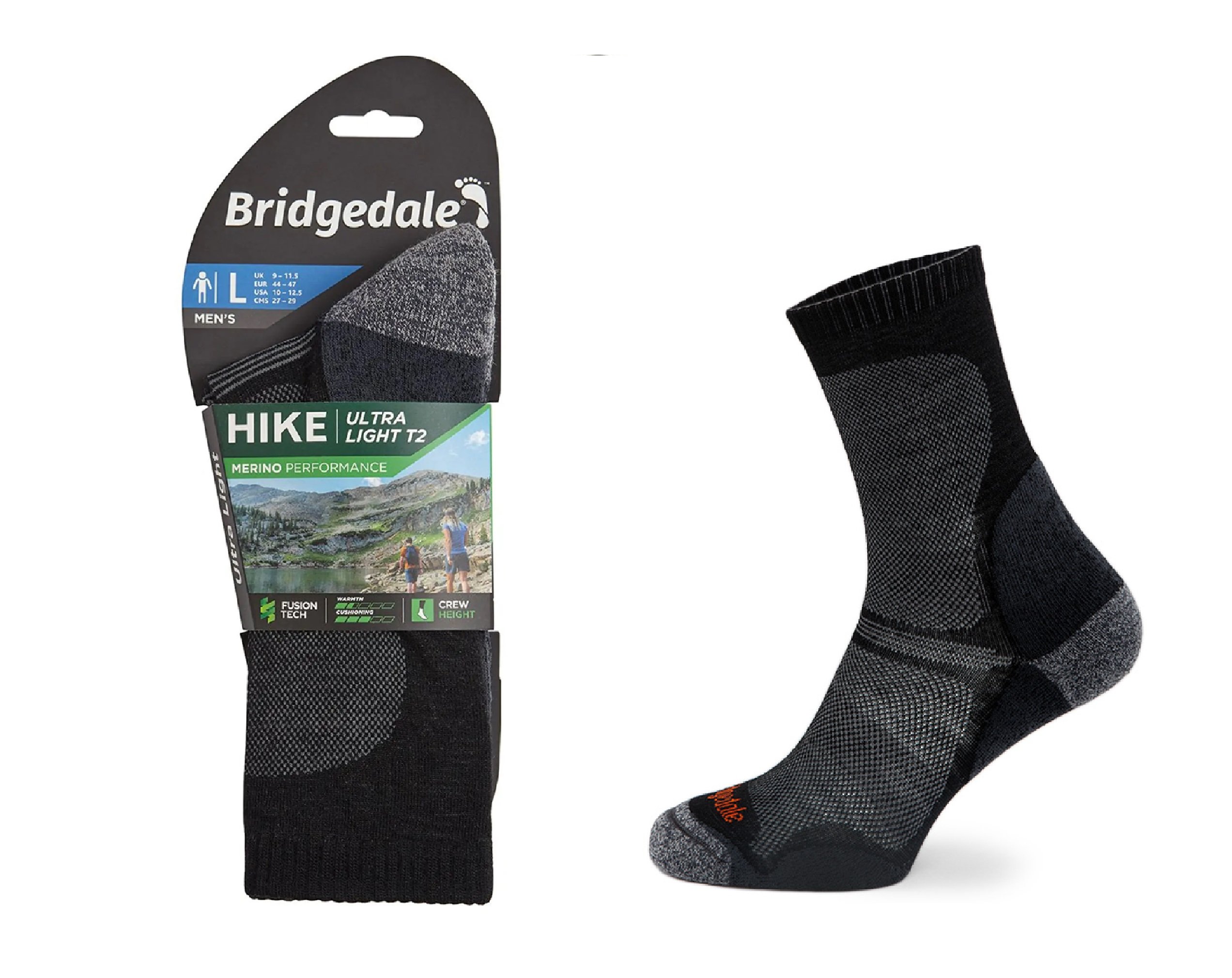 Skarpety Bridgedale HIKE UL END BO ORI black XL