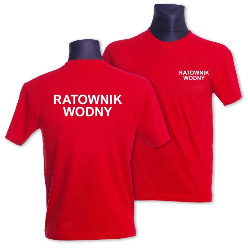 RATOWNIK WODNY - KOSZULKA CZERWONA T-SHIRT 2016