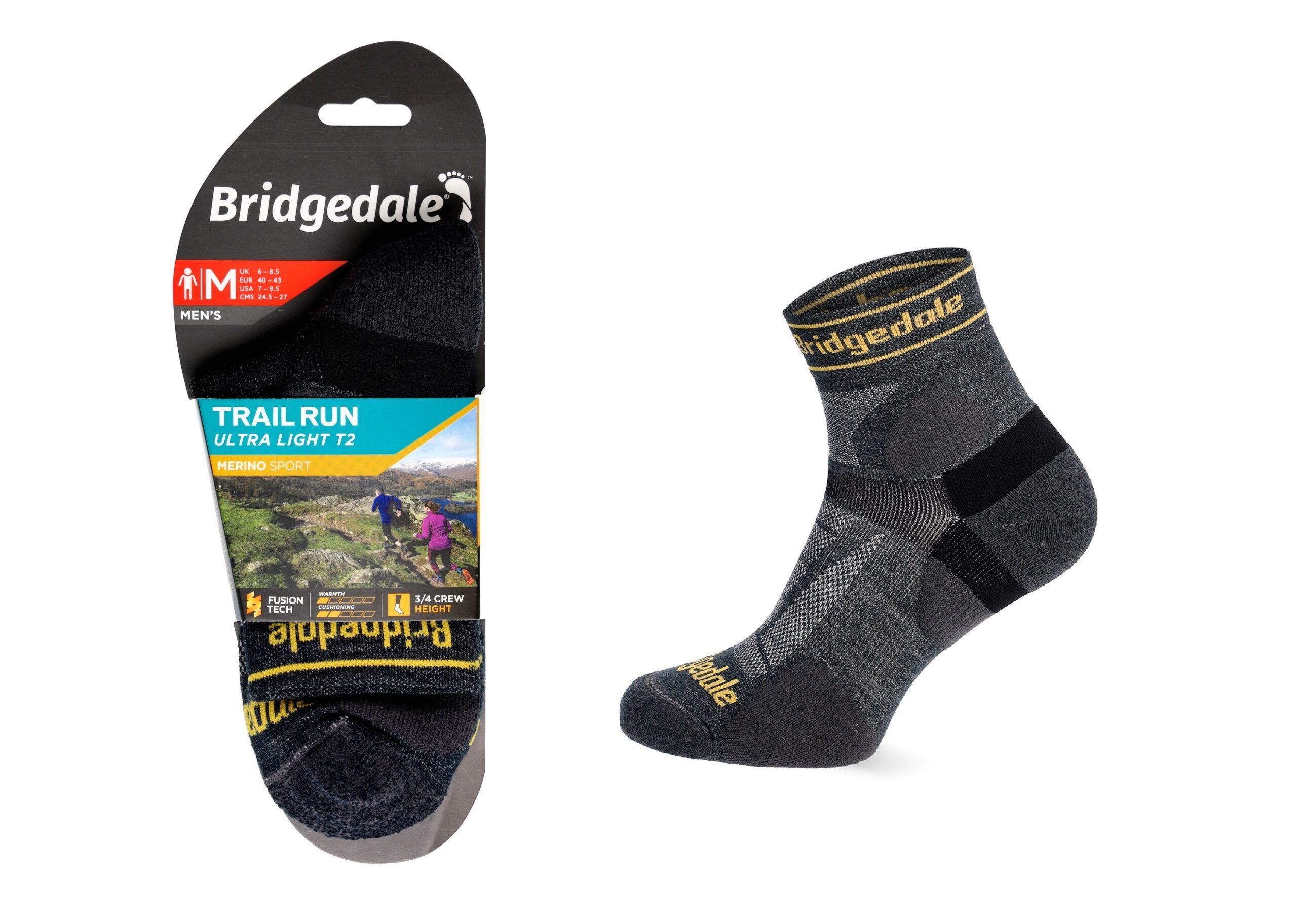 Skarpety Bridgedale UL T2 MERINO 3/4 gunmetal XL