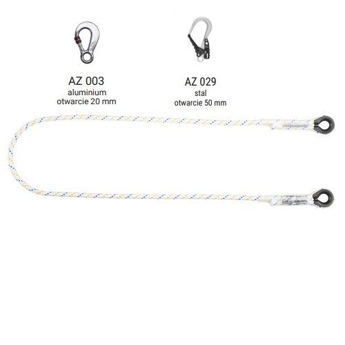 LB 101 - Linka bezpieczeństwa z zatrzaśnikami AZ003, AZ029 - dł. 1.9 m