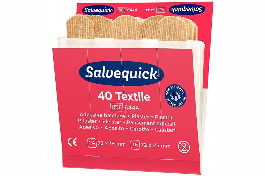 Plastry opatrunkowe tekstylne Salvequick Cederroth REF 6444