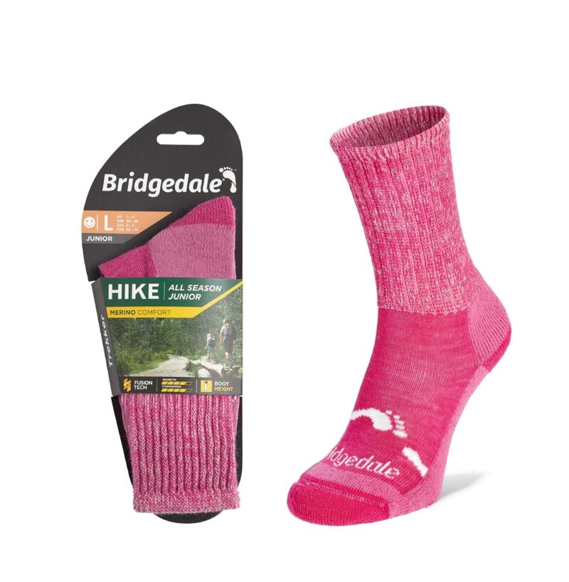 Skarpety Bridgedale HIKE JUNIOR COM pink XL