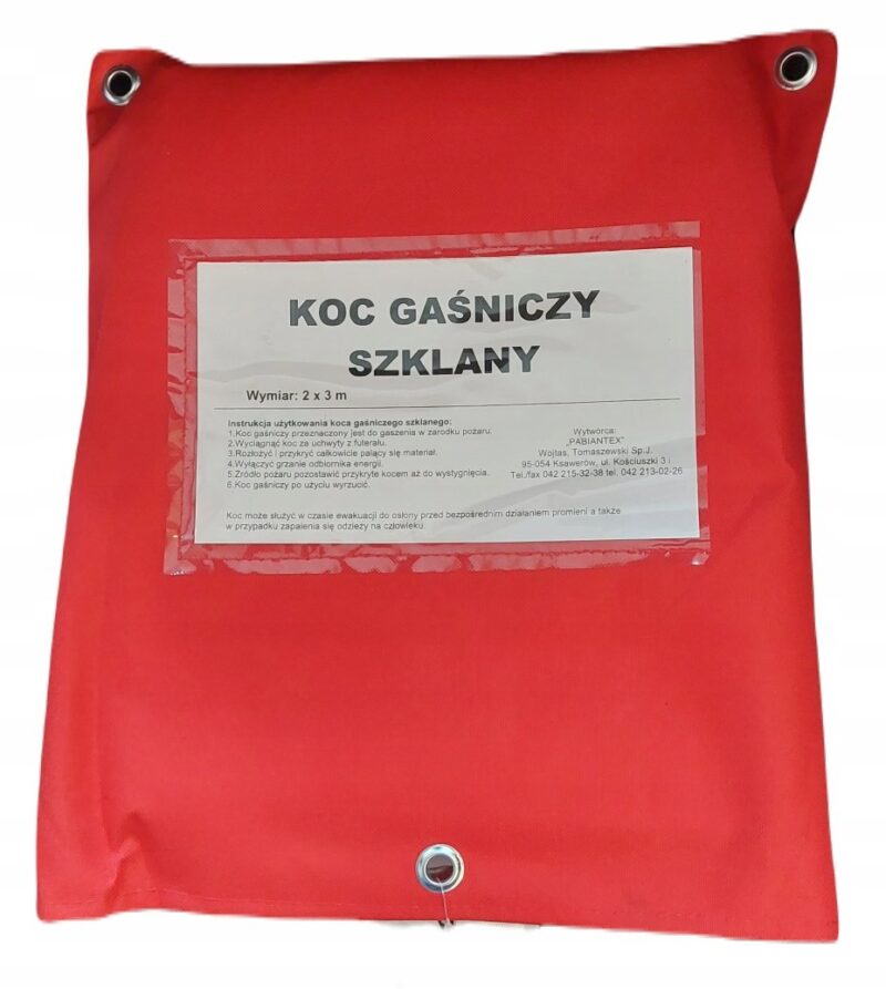 Koc Gaśniczy Szklany POLSKI 2x3m