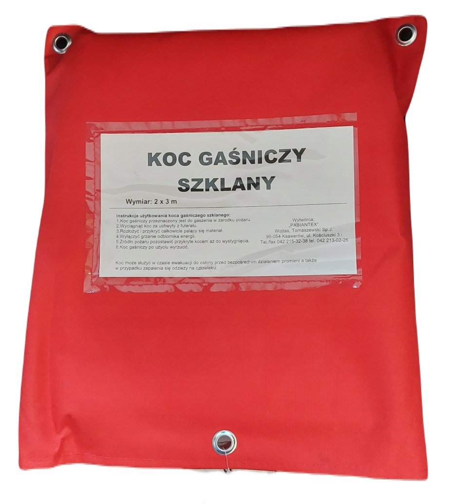 Koc Gaśniczy Szklany POLSKI 2x3m