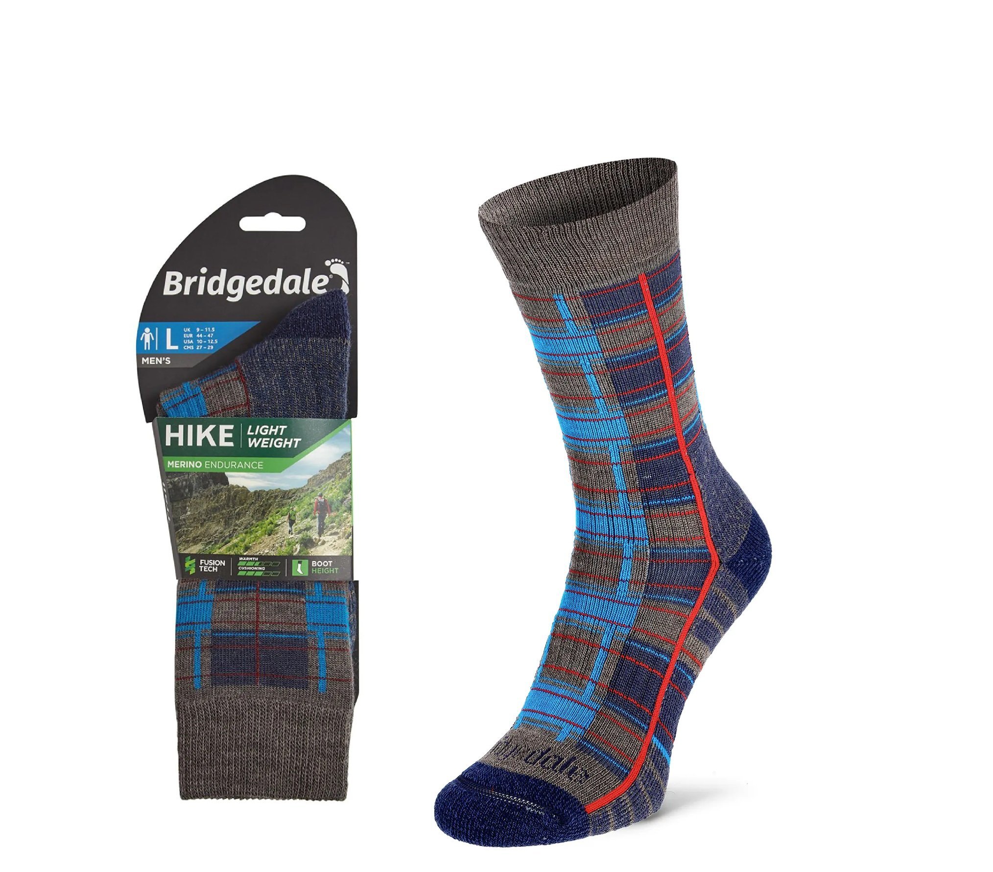 Skarpety Bridgedale HIKE LW END BO PAT bro/nav M