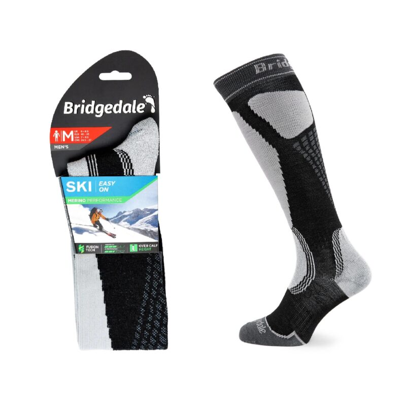 Skarpety Bridgedale SKI EASY ON END blk/lt grey XL
