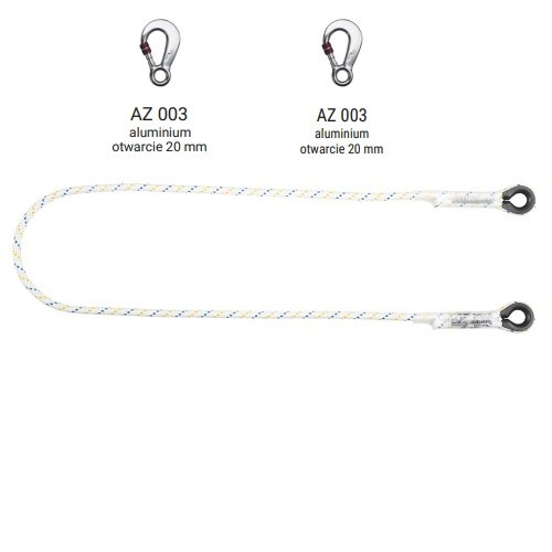 LB 101 - Linka bezpieczeństwa z zatrzaśnikami AZ003, AZ003 - dł. 1.6 m