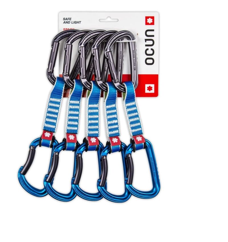 Ekspres wspinaczkowy Falcon QD Zoom PA 15/22 12 cm 5-pack - blue Ocun