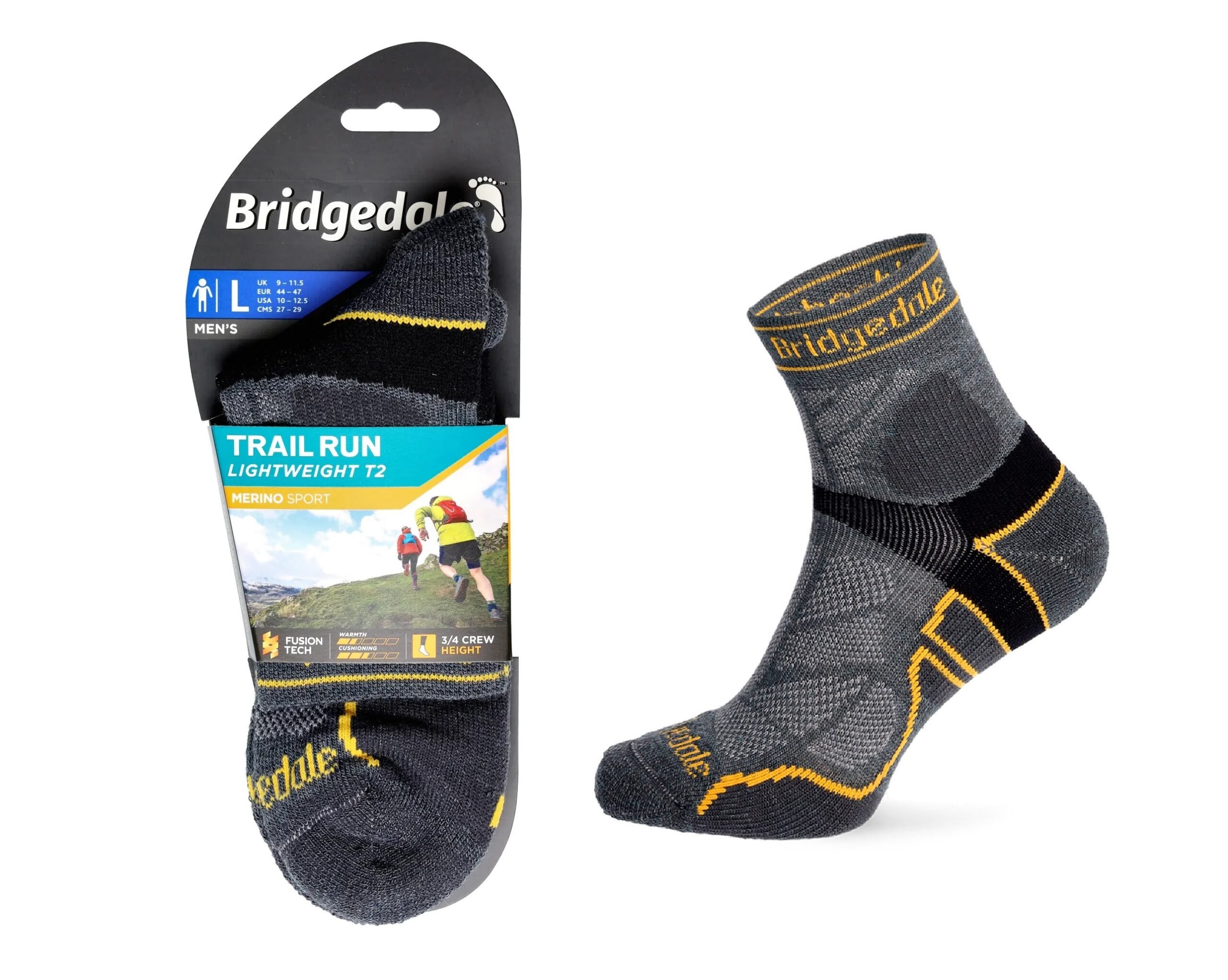 Skarpety Bridgedale LW T2 MERINO 3/4 gunmetal S