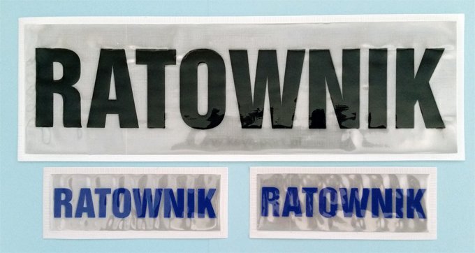 Naszywka odblaskowa mała RATOWNIK z rzepem