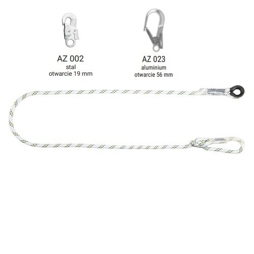 LB 100 - Linka bezpieczeństwa regulowana z zatrzaśnikami AZ002, AZ023 - dł. 1.4 m
