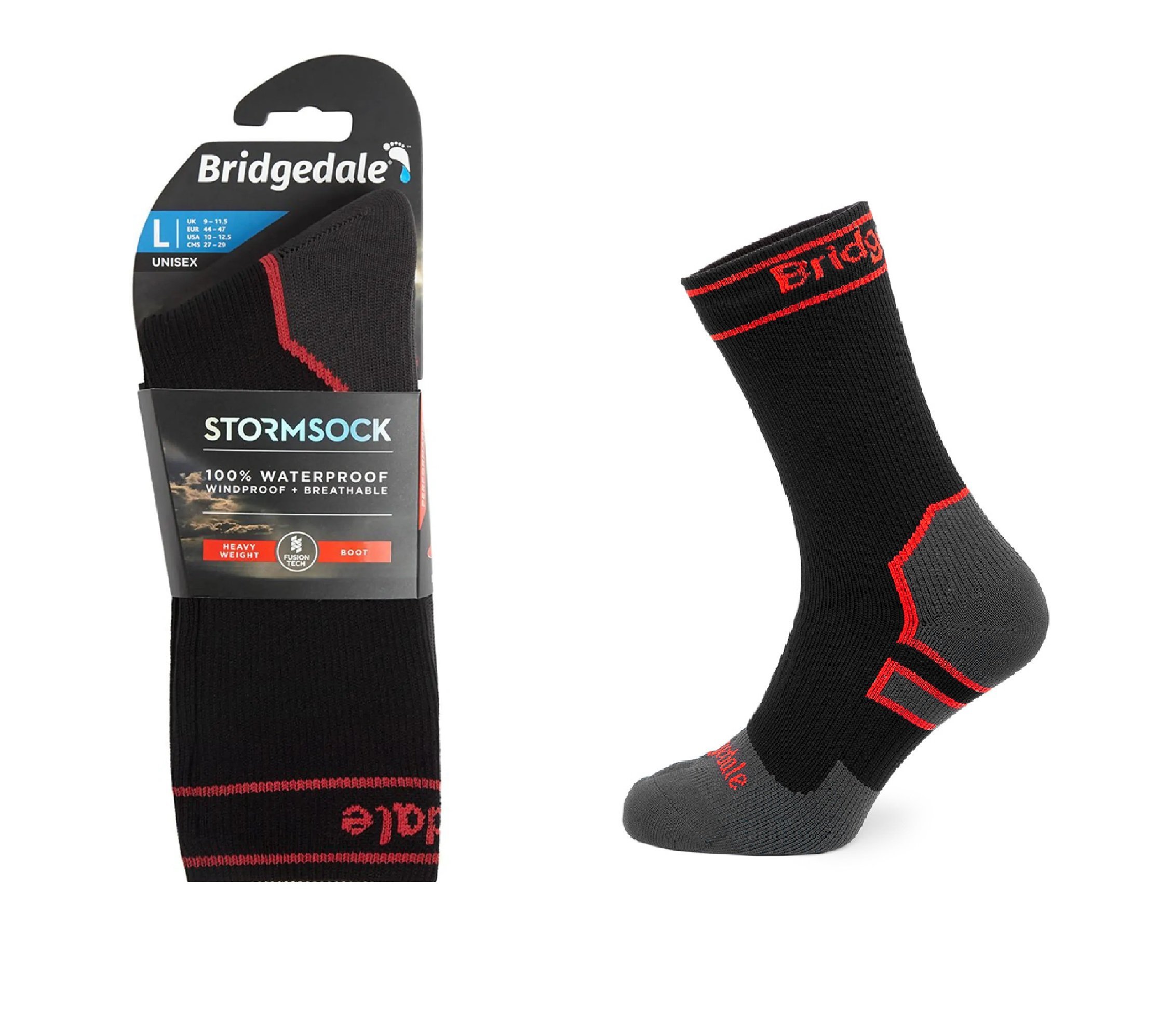 Skarpety Bridgedale STORM SOCK HW BOOT blk/red S