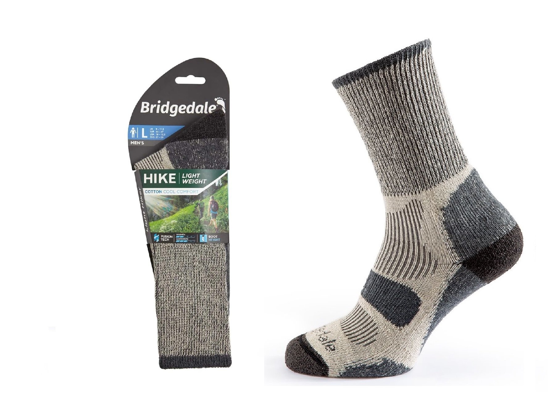 Skarpety Bridgedale HIKE LW COOL COM charcoal L