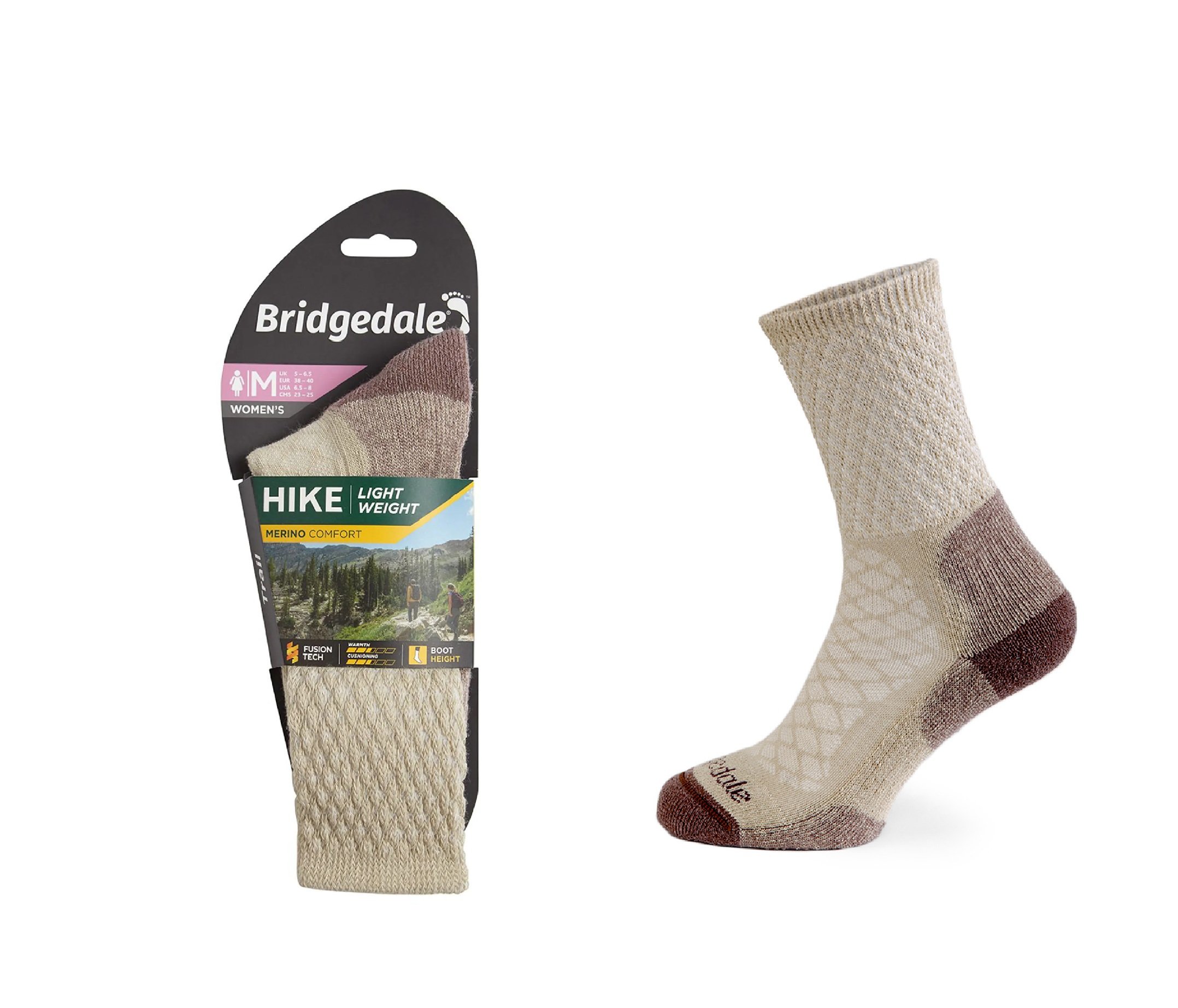 Skarpety Bridgedale HIKE LW COM BO LD sand M