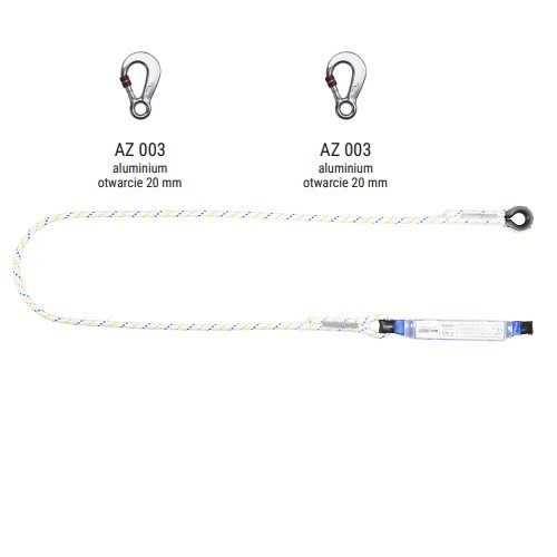 ABM/LB101 - Amortyzator bezpieczeństwa z linką i zatrzaśnikami AZ003, AZ003