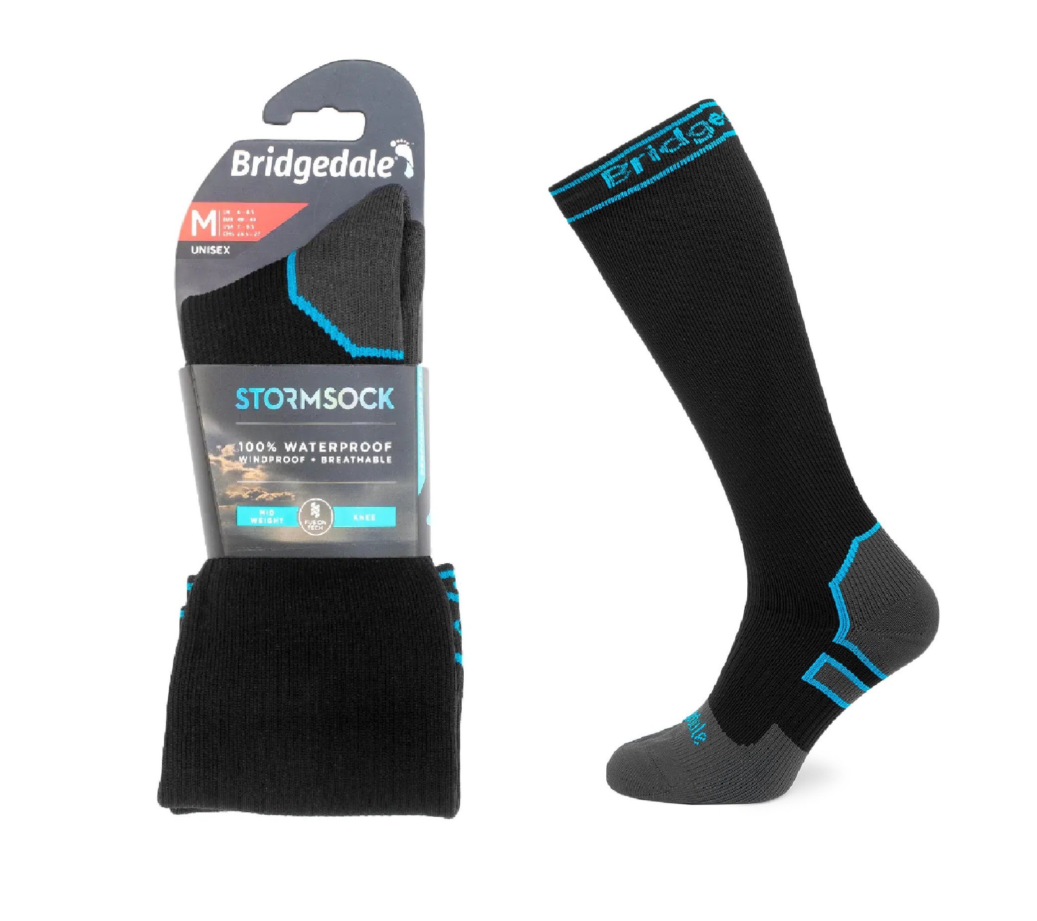 Skarpety Bridgedale STORM SOCK MW KNEE blk/blu XL