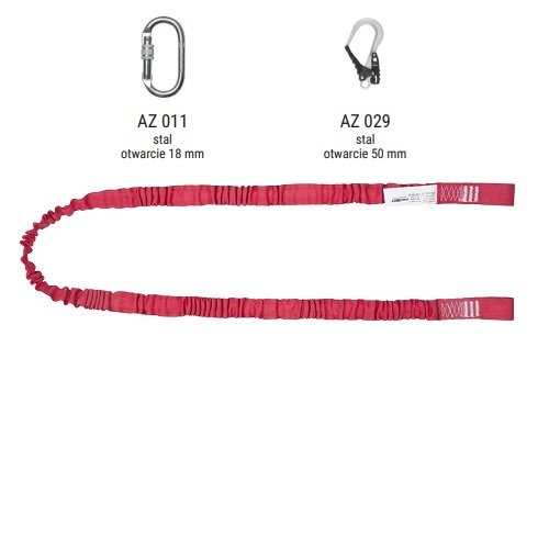 LA 101 - Linka amortyzująca z zatrzaśnikami AZ011, AZ029 - dł. 1.6 m