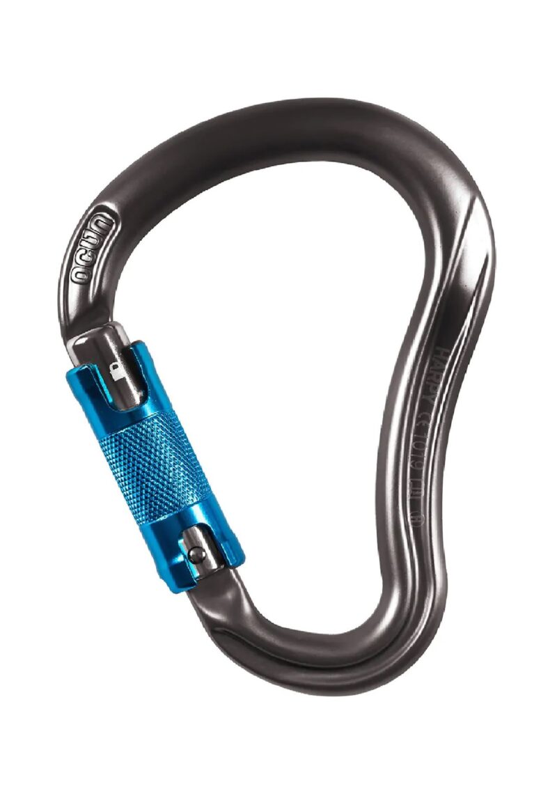 Karabinek zatrzaśnik karabińczyk Ocun HARPY HMS TRIPLE anthracite/blue