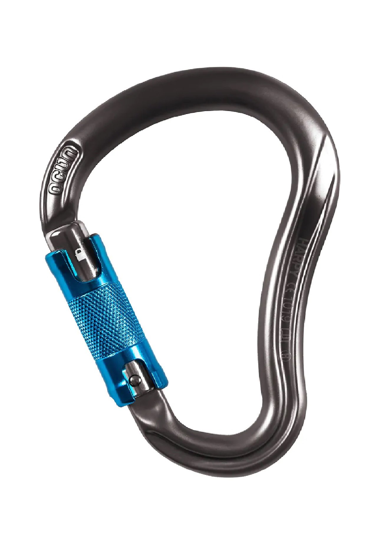 Karabinek zatrzaśnik karabińczyk Ocun HARPY HMS TRIPLE anthracite/blue