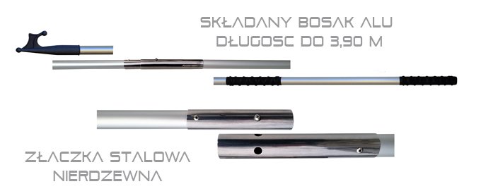 Aluminiowy SKŁADANY bosak ratowniczy KSP