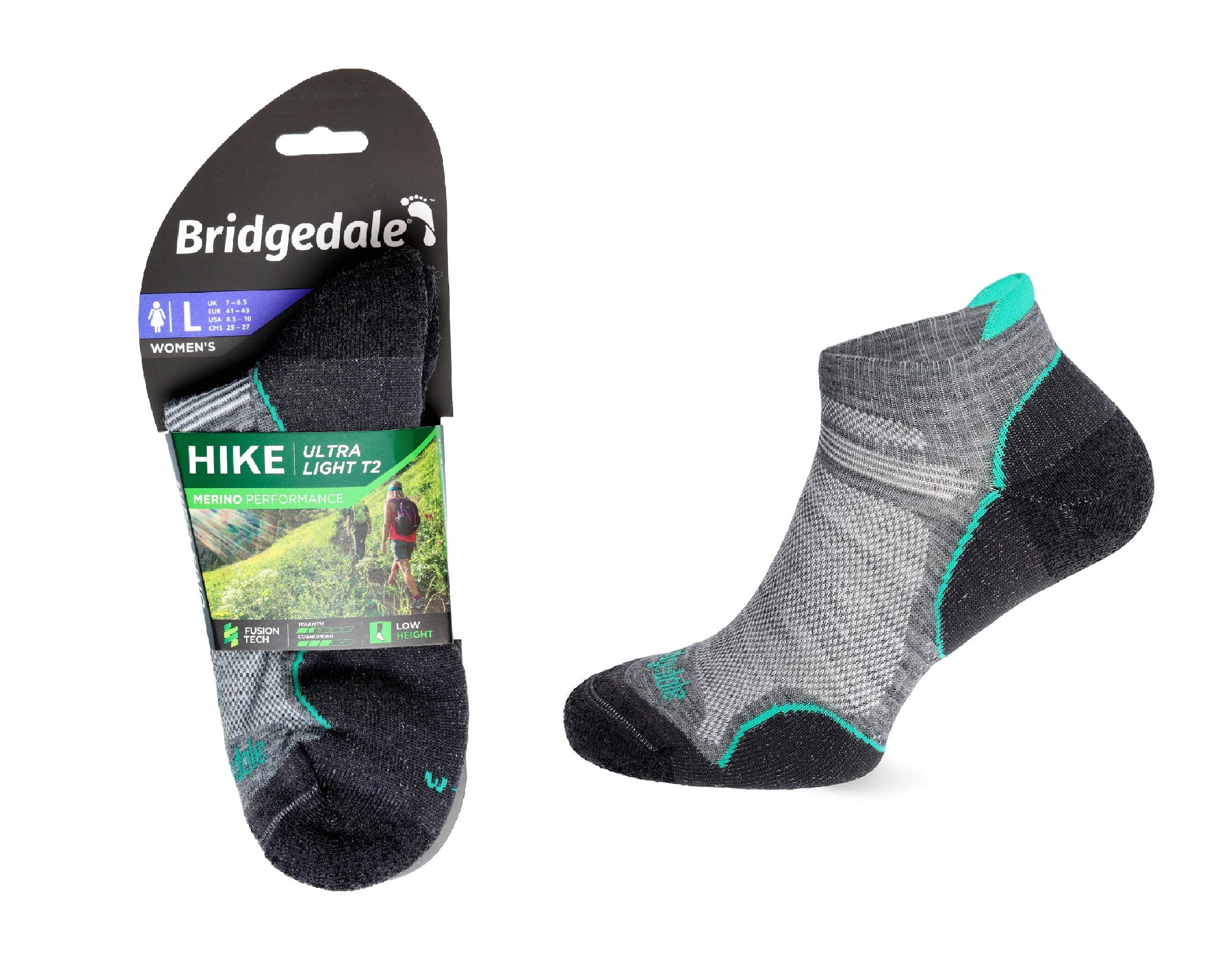 Skarpety Bridgedale UL T2 MERINO PERFOR, LD m,gr M