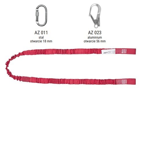 LA 101 - Linka amortyzująca z zatrzaśnikami AZ011, AZ023 - dł. 1.6 m