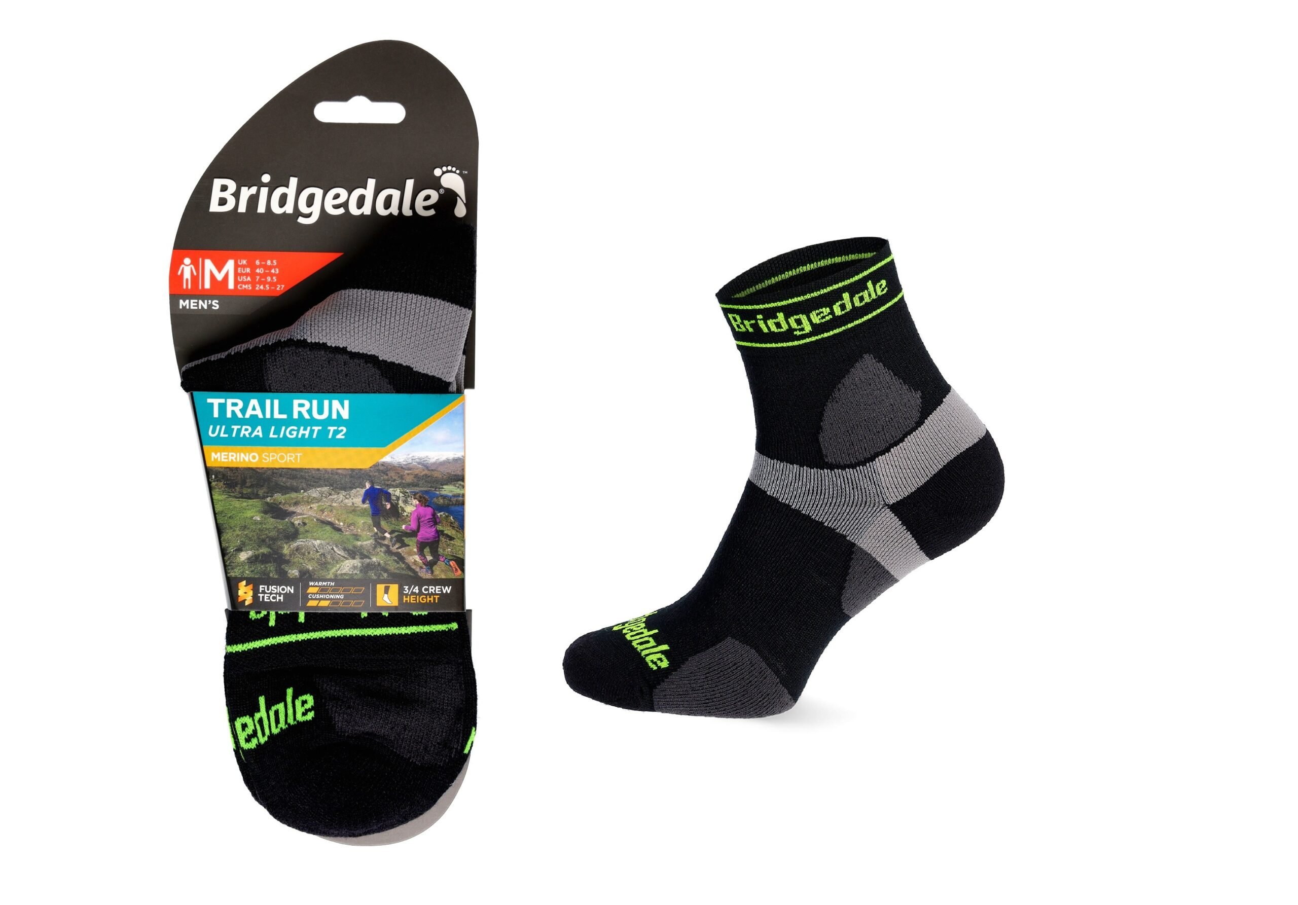 Skarpety Bridgedale UL T2 MERINO 3/4 black XL
