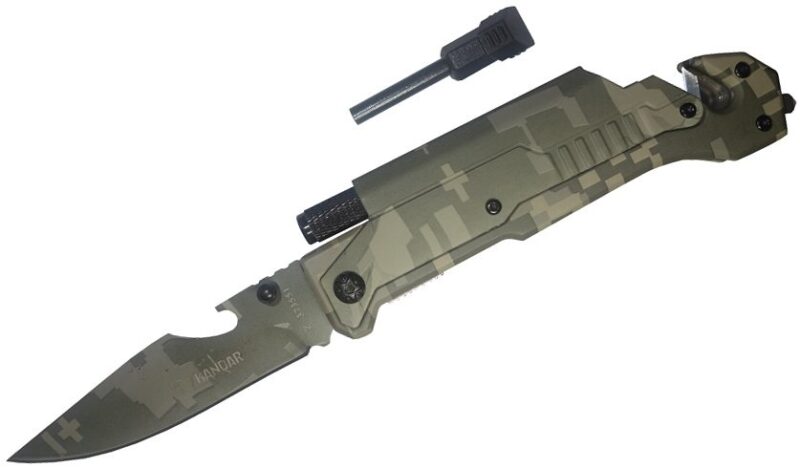 NÓŻ SKŁADANY SCYZORYK TAKTYCZNY MORO MILITARNY
