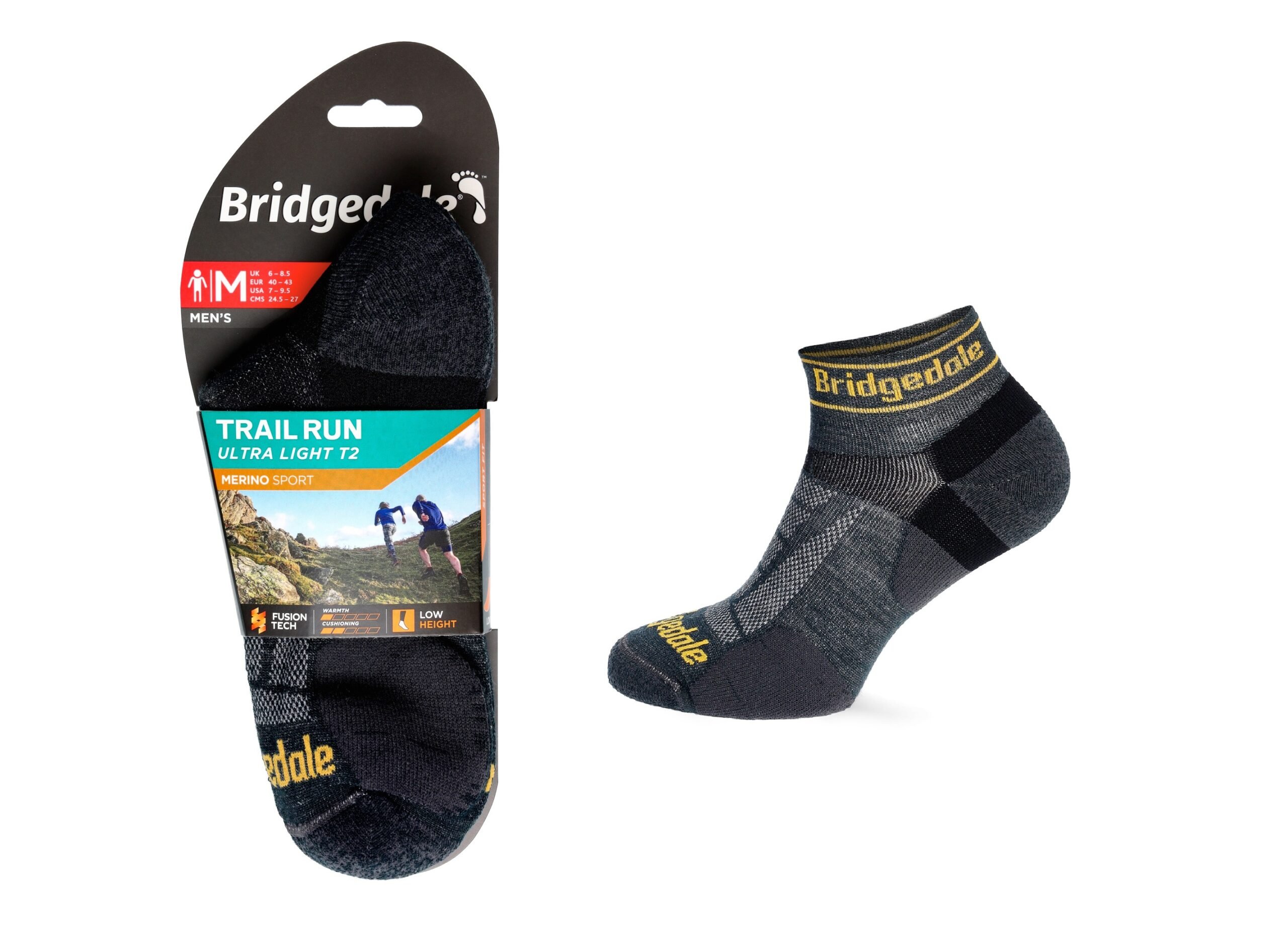 Skarpety Bridgedale UL T2 MERINO SPORT gunmetal L