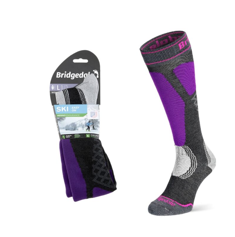 Skarpety Bridgedale SKI EASY ON END LD gra/prp M