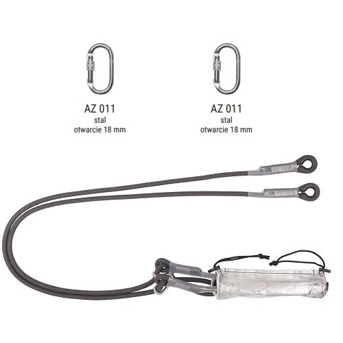 ABM/2LB200 FLR - Amortyzator bezpieczeństwa z regulowaną linką odporny na działanie czynników gorących i zatrzaśnikami AZ011, AZ011, AZ011