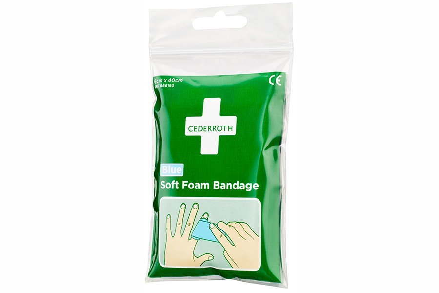 Bandaż piankowy Cederroth Soft Foam Bandage Blue 6 x 40 cm REF 666150