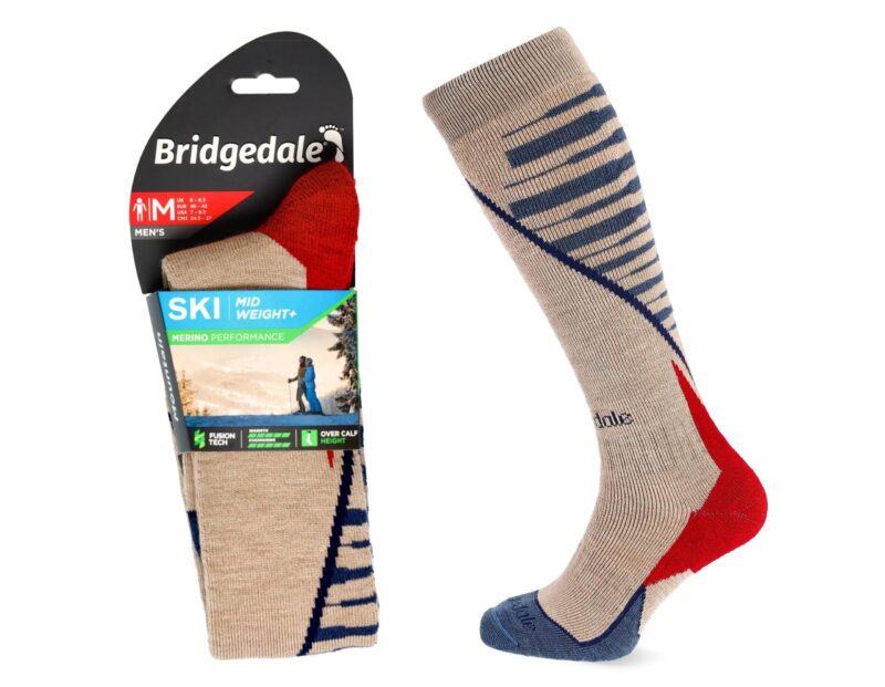 Skarpety Bridgedale SKI MW+ END P sand/blue L