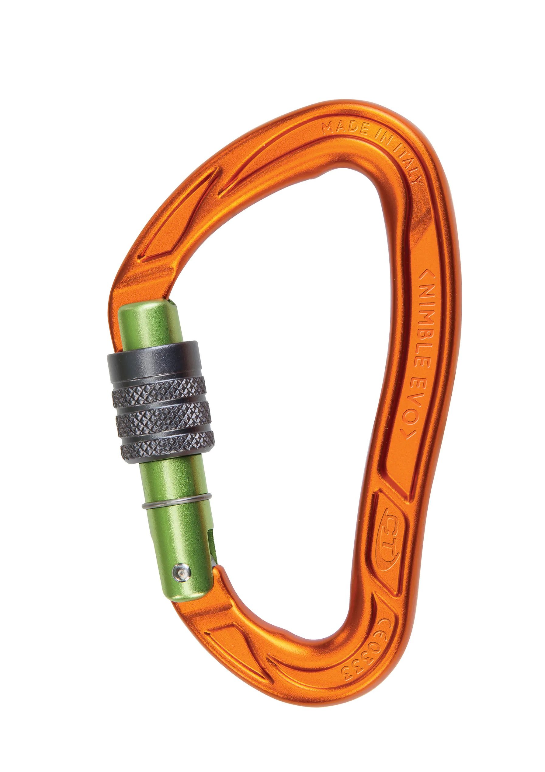 Karabinek NIMBLE EVO SG orange/green Climbing Technology
