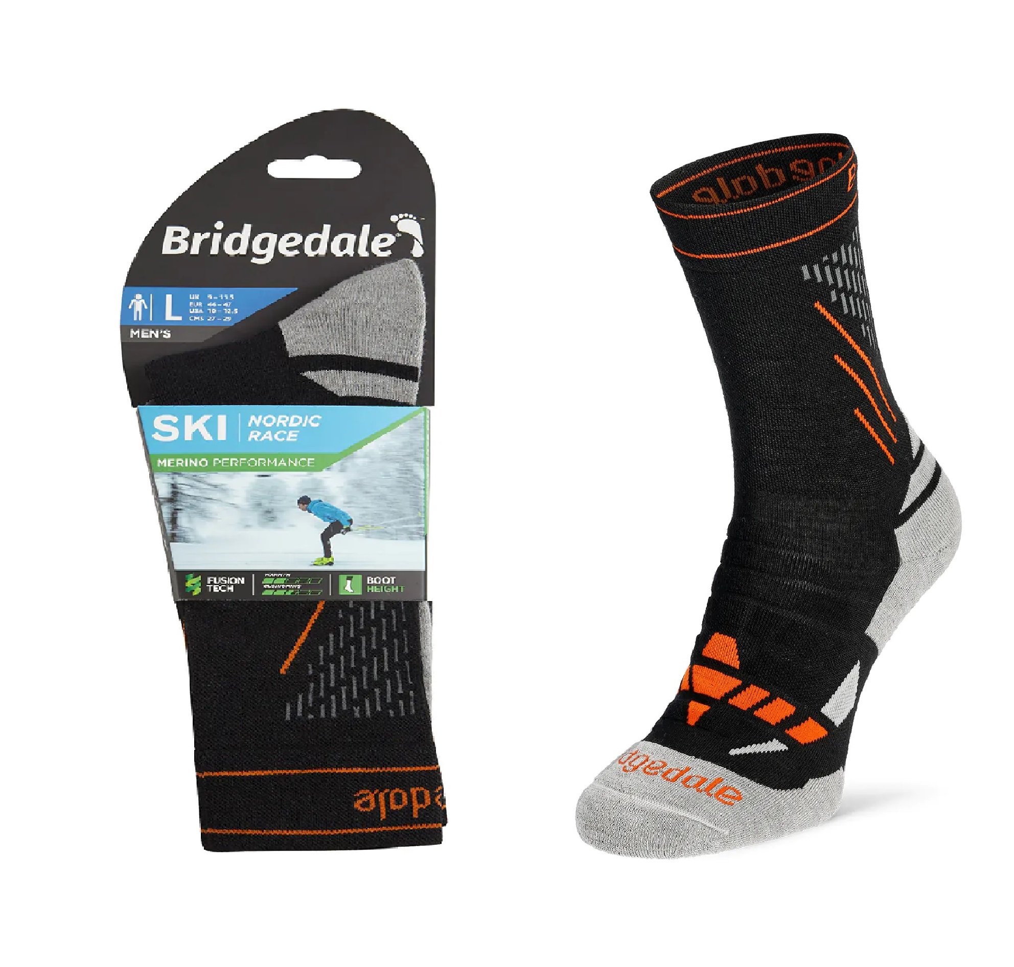 Skarpety Bridgedale SKI RACE MERINO E blk/sto XL