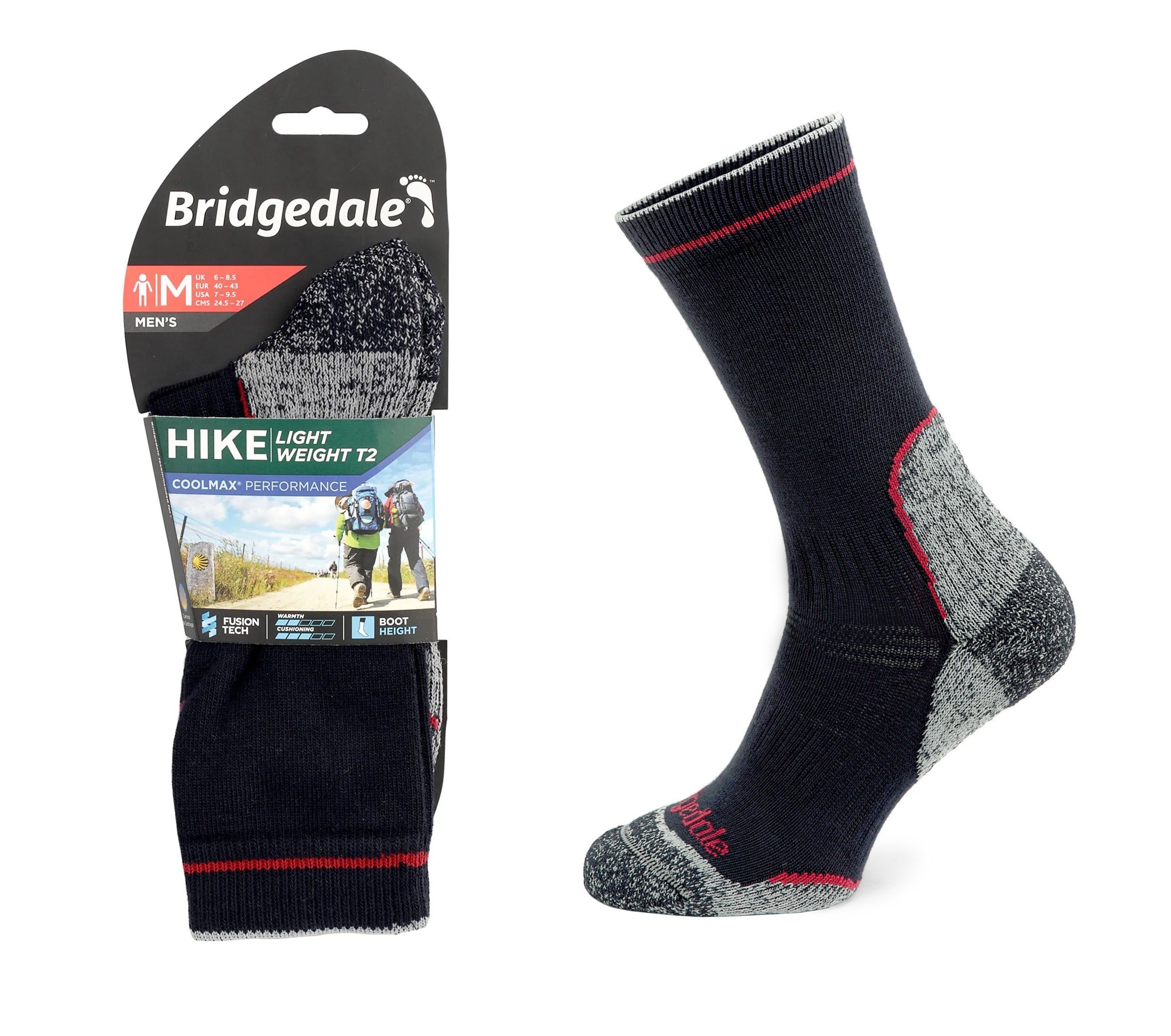 Skarpety Bridgedale HIKE LW COOL PERF navy/red XL