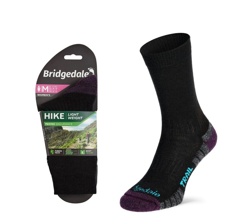 Skarpety Bridgedale HIKE LW END BO ORI LD blk/pu L