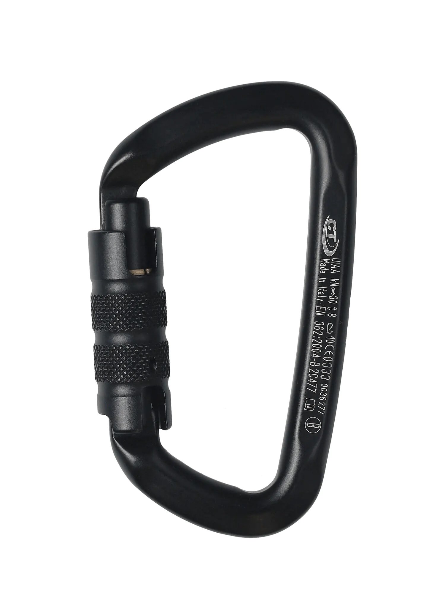 Karabinek D-SHAPE CF TG/Triplex black Climbing Technology