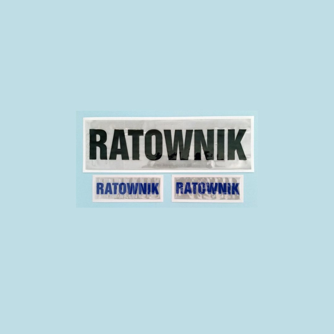 Naszywka odblaskowa duża RATOWNIK z rzepem
