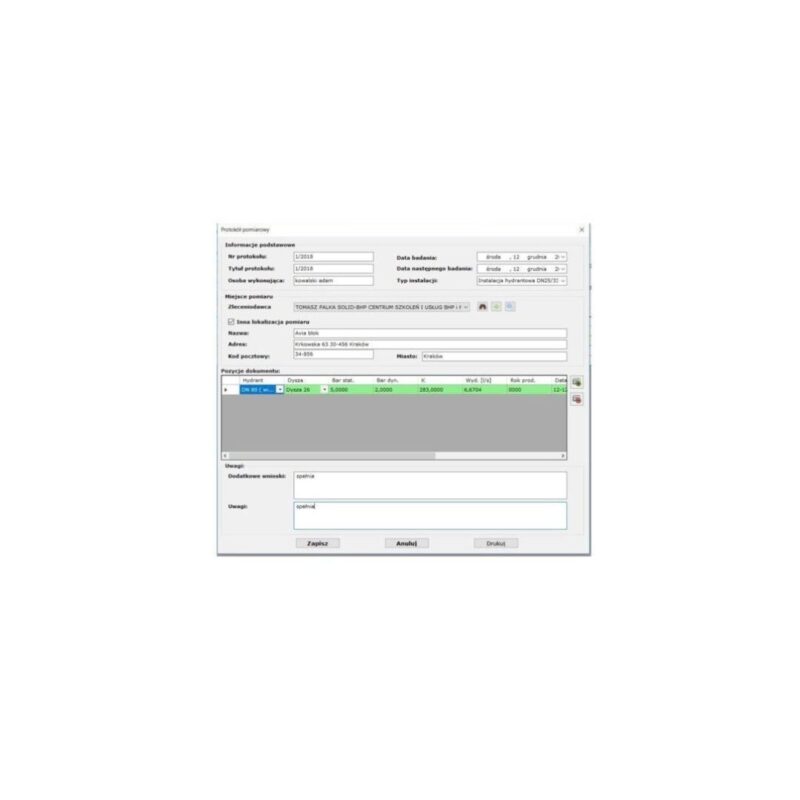 Program komputerowy Hydroserwis 1.6 – licencja dożywotnia