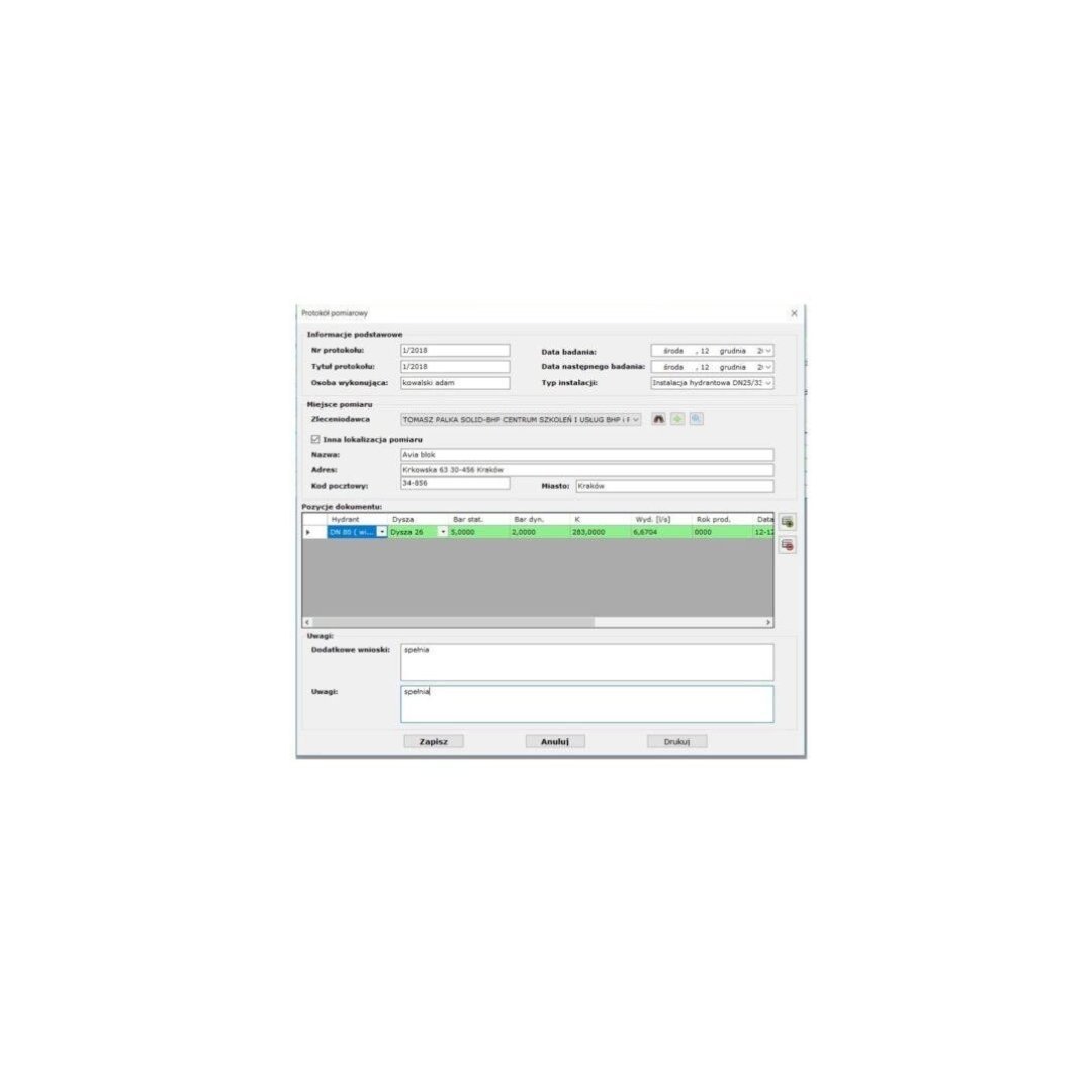 Program komputerowy Hydroserwis 1.6 – licencja dożywotnia