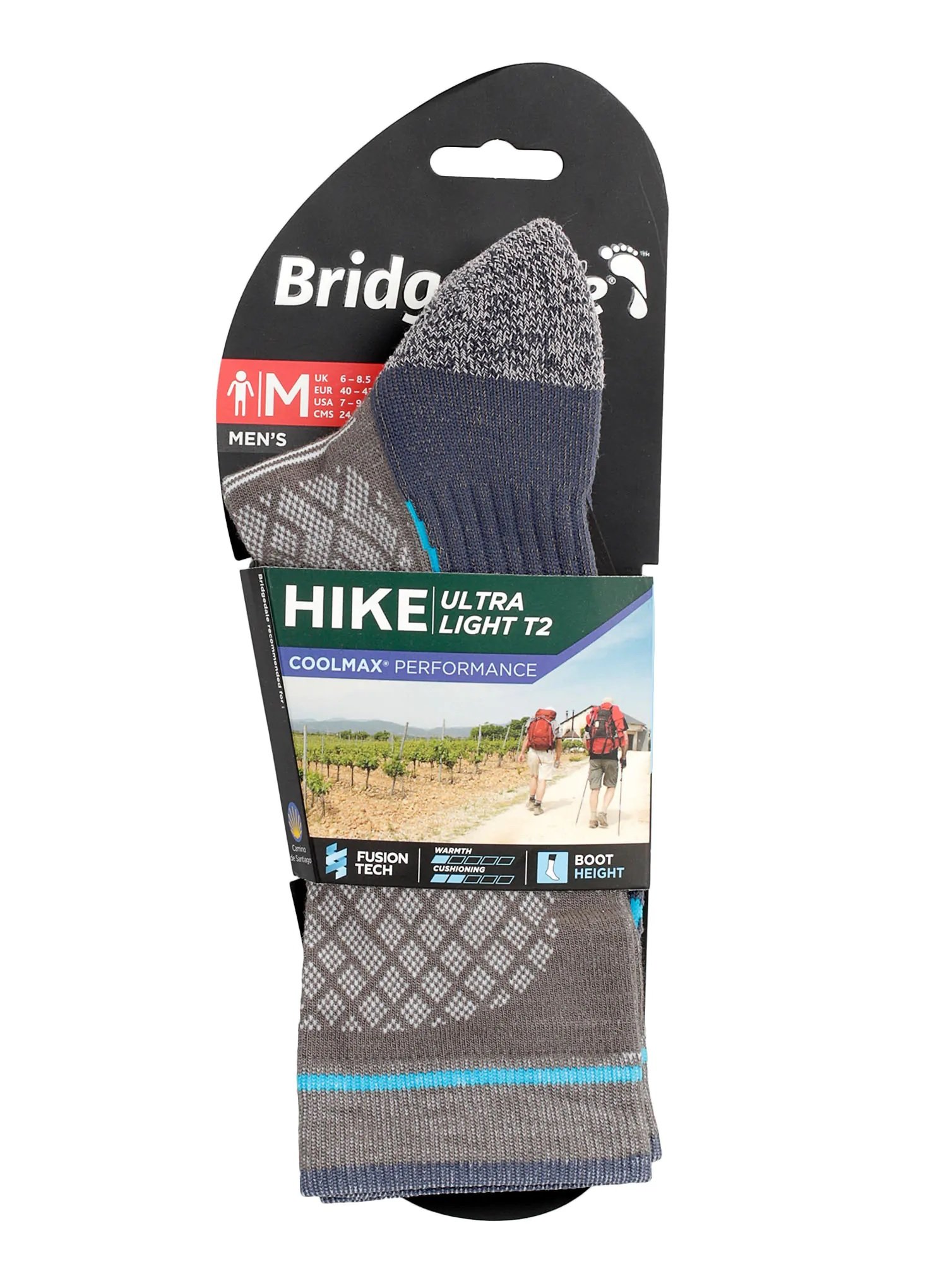 Skarpety Bridgedale HIKE UL COOL PERF B gry/gry M