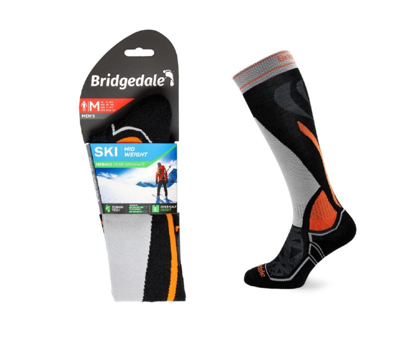 Skarpety Bridgedale SKI MW END black/silver XL