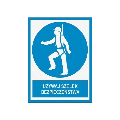 TI 010 - Tabliczka o obowiązku stosowania szelek