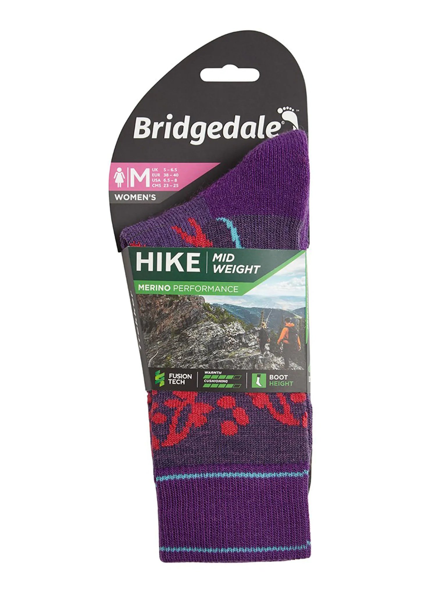 Skarpety Bridgedale HIKE MW END BO PAT LD prp/pi L