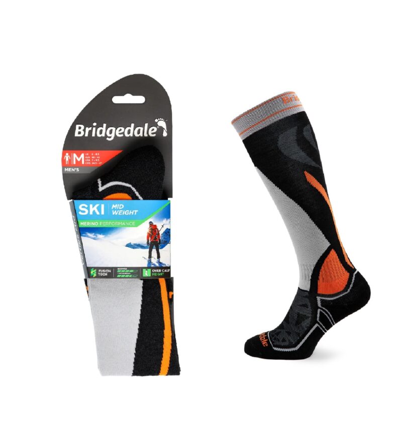 Skarpety Bridgedale SKI MW END black/silver M